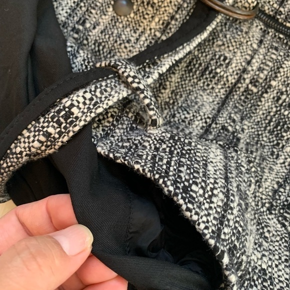 Akris Punto Zip Up Tweed Belted Jacket Size 10 - Picture 8 of 8